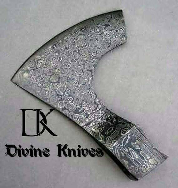 Custom Handmade Damascus steel hatchet head DK-0105