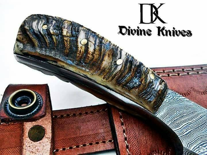 Custom Hand Made Damascus Steel Hunting Knife / Skinning Knife DK-0116