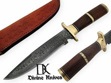 Load image into Gallery viewer, Custom Handmade Damascus Steel Hunting Knife / Camping Knife /  Practical Knife DK-0025