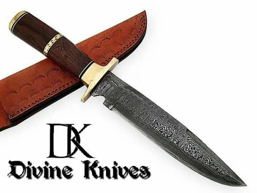 Custom Handmade Damascus Steel Hunting Knife / Camping Knife /  Practical Knife DK-0025