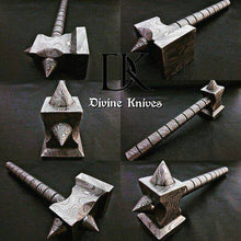 Load image into Gallery viewer, custom hand made Damascus steel hammer DK-0081