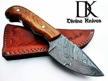 Load image into Gallery viewer, Hand-Forged Damascus Steel Hunting knife /Skinner Knife With Amazing Leather Sheath DK-0110