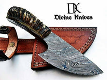 Load image into Gallery viewer, Custom Hand Made Damascus Steel Hunting Knife / Skinning Knife DK-0116