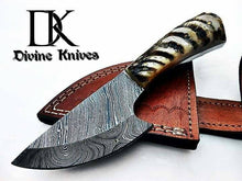 Load image into Gallery viewer, Custom Hand Made Damascus Steel Hunting Knife / Skinning Knife DK-0116