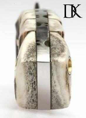 Damascus Steel Skinner Knife w/ Stag Handle and Gut Hook /Hunting Fixed Blade Knife DK-0021