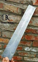 Load image into Gallery viewer, Custom Handmade Damascus Steel Billet/Bar&quot; 16 Inches Beautiful Feather Pattern DK-0053
