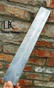Custom Handmade Damascus Steel Billet/Bar" 16 Inches Beautiful Feather Pattern DK-0053