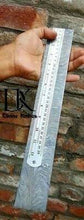 Load image into Gallery viewer, Custom Handmade Damascus Steel Billet/Bar&quot; 16 Inches Beautiful Feather Pattern DK-0053