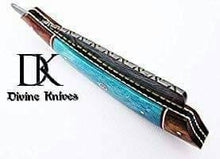 Load image into Gallery viewer, Custom Made Damascus Steel Straight Razor Knife / Shaving Razor DK-0059.