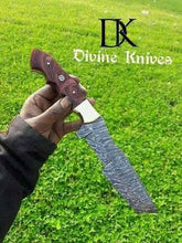 Load image into Gallery viewer, Custom Handmade Damascus Steel Tracker Knife / Hunting Knife DK-0129