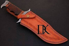 Load image into Gallery viewer, Damascus Knife Custom Handmade - 13.00 Inches Bowie Knife Rose Wood Handle/ Fighting Knife / Hunting Knife DK-0155