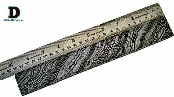 DE-0051 Custom Handmade Damascus Steel Layers Twist Twisted Blade Knives Knife Bar Blank Billet Making Bar Billet Making Blades
