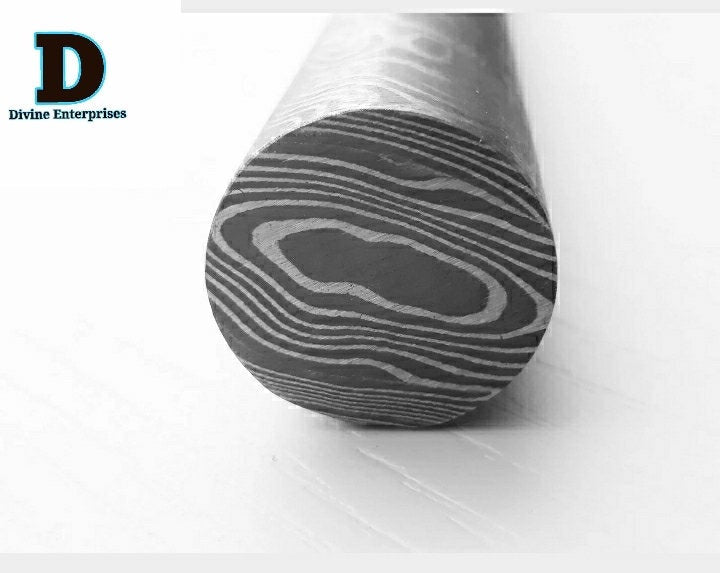 10" Handmade Damascus Steel Rod For Jewelry making DE-009
