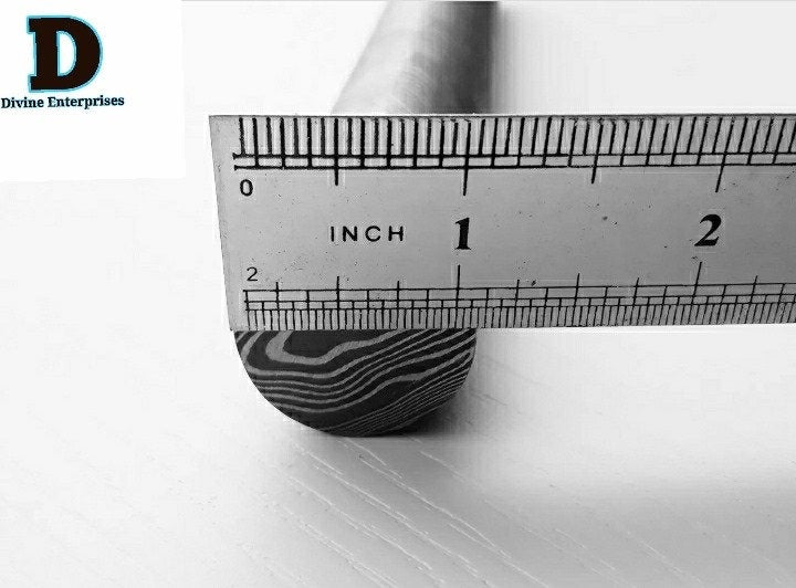 10" Handmade Damascus Steel Rod For Jewelry making DE-009