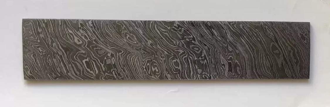 8 Inch Damascus Steel Blank Billet/Bar Firestorm Pattern For Knife Making.DE-0053
