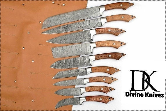 Custom Hand Made Damascus Steel Kitchen Knife Perfect Gift DK-0389