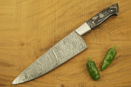 Custom Hand Forged Damascus Chef Knife DK-0336