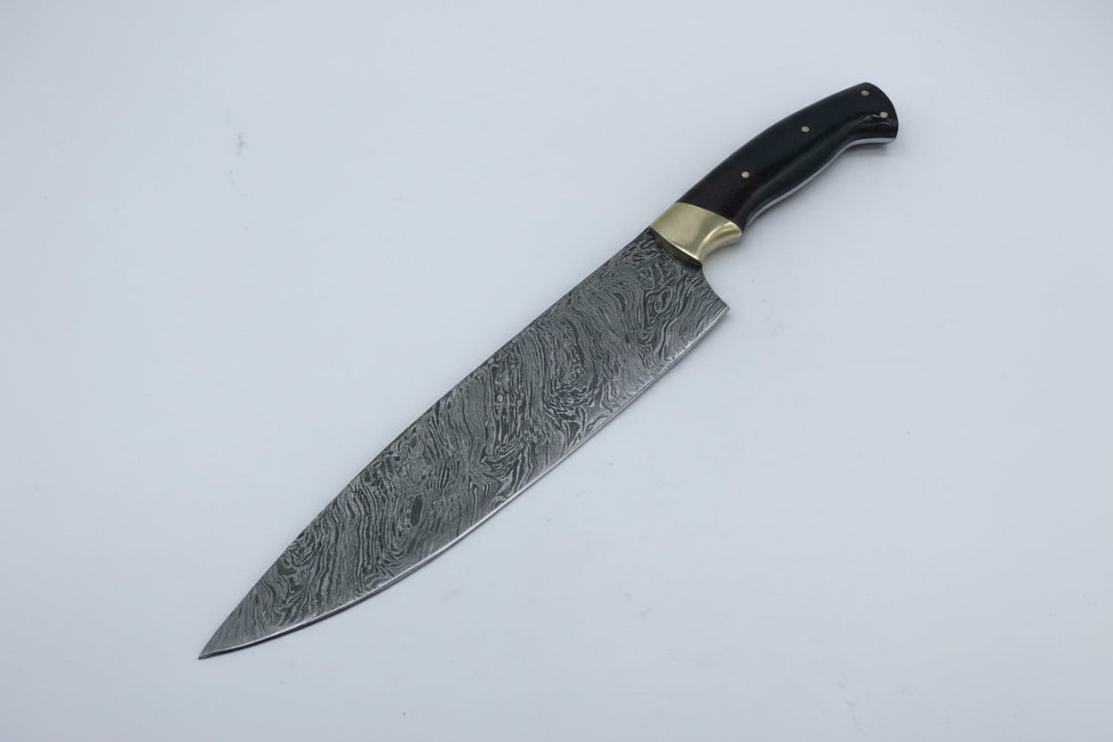 Quality handmade 13" Damascus Steel chef knife with 8" cutting blade DK-0324