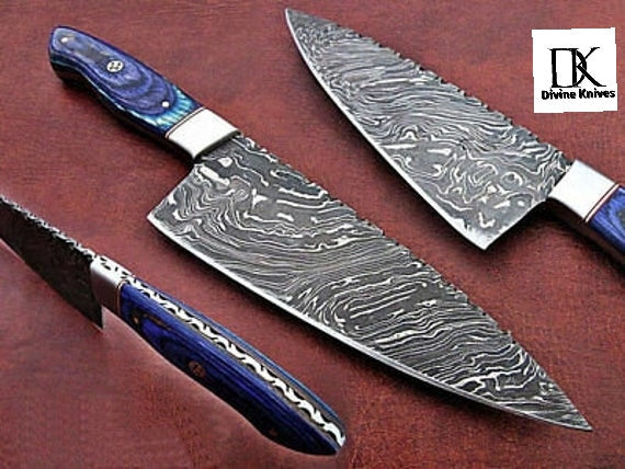 Custom Handmade Damascus Steel Chef Knife/ Kitchen Knife/Perfect Gift DK-0226
