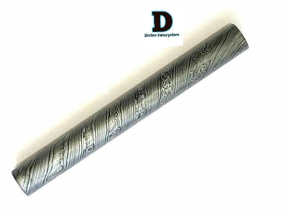 Damascus twist bar round bar for ring/guard making 30 mm thick 10.5 inch DE-0076