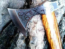 Load image into Gallery viewer, Handmade Smoking Axe Damascus Steel DK_0425