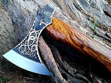 Load image into Gallery viewer, Handmade Smoking Axe Damascus Steel DK_0425