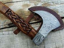 Load image into Gallery viewer, Handmade Damascus Steel Tomahawk Axe DK-0427