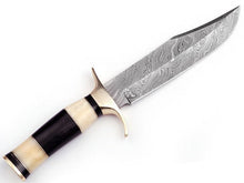 Load image into Gallery viewer, Custom Handmade Bowie Knife Damascus Steel | Hunting Knives DK-0438