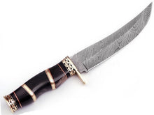 Load image into Gallery viewer, Custom Handmade Bowie Knife Damascus Steel | Hunting Knives DK-049