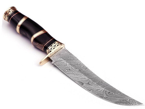 Custom Handmade Bowie Knife Damascus Steel | Hunting Knives DK-049