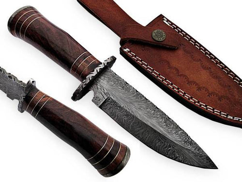 Custom Handmade Bowie Knife Damascus Steel | Hunting Knives DK-053