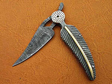 Load image into Gallery viewer, Handmade Folding Knife Damascus Steel DK-0493