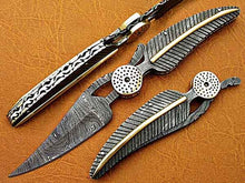 Load image into Gallery viewer, Handmade Folding Knife Damascus Steel DK-0493