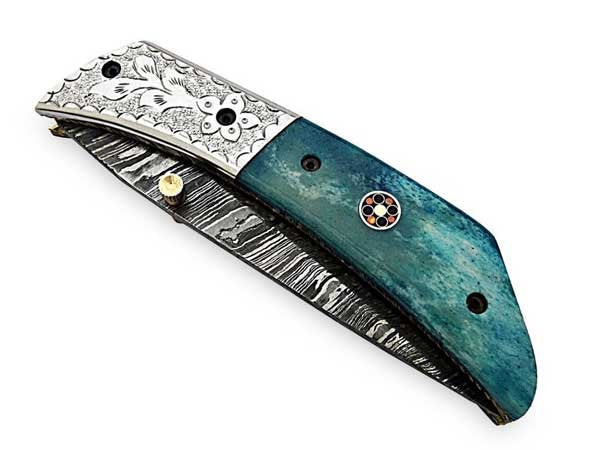 Handmade Folding Knife Damascus Steel DK-0495