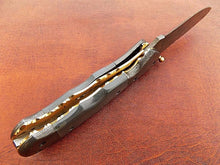 Load image into Gallery viewer, Handmade Folding Knife Damascus Steel DK-0498