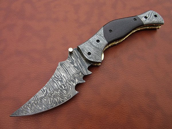 Handmade Folding Knife Damascus Steel DK-0502