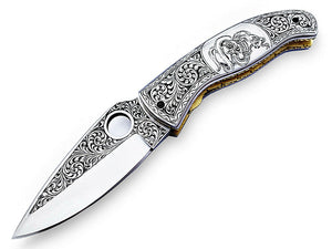 Handmade Folding Knife Damascus Steel DK-0504