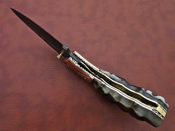 Handmade Folding Knife Damascus Steel DK-0510