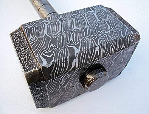 Handmade Full Damascus Steel Hammer – Great Piece of Art MB-0013