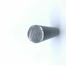 Load image into Gallery viewer, 4 Inches Damascus steel rod-round bar for Jewelry and Rings making DE-0069