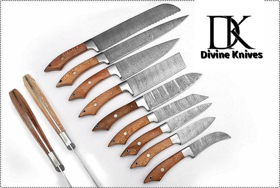 Custom Hand Made Damascus Steel Kitchen Knife Perfect Gift DK-0389