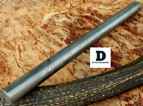 Custom made twist Damascus Steel billet bar /knife making /Razor DE-0064