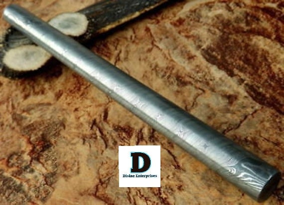 Custom made twist Damascus Steel billet bar /knife making /Razor DE-0064