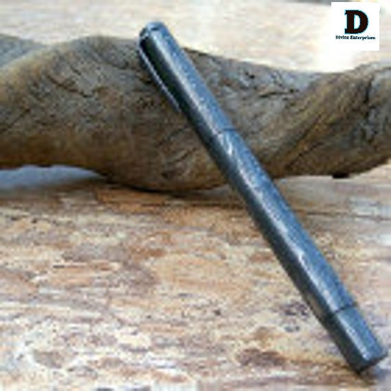 Damascus Knife Handmade - 05'' Damascus steel pen Parker ink filler DE-0081