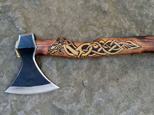 Load image into Gallery viewer, Handmade Damascus Steel Tomahawk Axe DK_0423