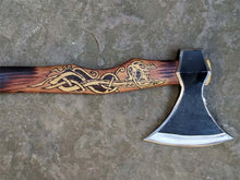 Load image into Gallery viewer, Handmade Damascus Steel Tomahawk Axe DK_0423