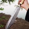 Load image into Gallery viewer, Custom Handmade Bowie Knife Damascus Steel | Hunting Knives DK-0441