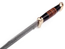 Load image into Gallery viewer, Custom Handmade Bowie Knife Damascus Steel | Hunting Knives DK-043