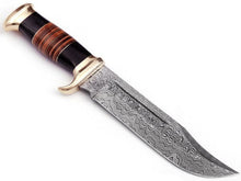 Load image into Gallery viewer, Custom Handmade Bowie Knife Damascus Steel | Hunting Knives DK-043