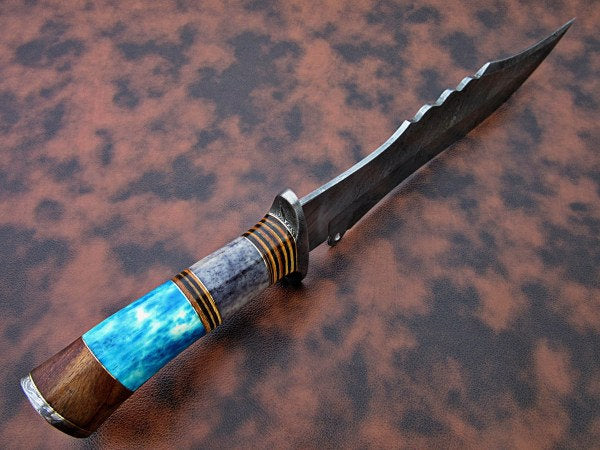 Custom Handmade Bowie Knife Damascus Steel | Hunting Knives DK-0445